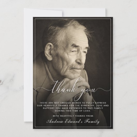 Carte De Remerciements Monument Rustique moderne Bereavement Funérailles (Devant)