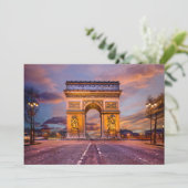 Carte De Remerciements Monuments | Arc de Triomphe, Paris France (Debout devant)
