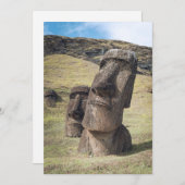 Carte De Remerciements Monuments | Île de Pâques, Chili (Devant / Derrière)