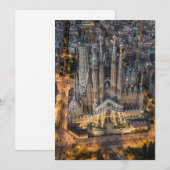 Carte De Remerciements Monuments | La Sagrada Familia (Devant / Derrière)