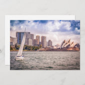 Carte De Remerciements Monuments | Sydney Opera House (Devant / Derrière)