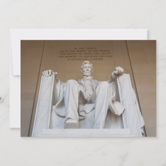 Carte De Remerciements Monuments | The Lincoln Memorial (Devant)