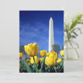 Carte De Remerciements Monuments | Washington Monument au printemps (Debout devant)