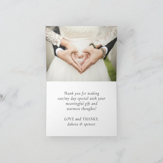 Carte De Remerciements Moody Boho | Eggplant violet et Rose Turquoise pho (Intérieur)