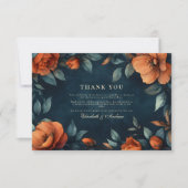 Carte De Remerciements Moody Floral Gothique (Devant)