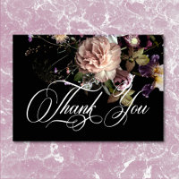 Moody foncé Pastel Opulent Floral Mariage noir
