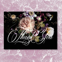 Moody foncé Pastel Opulent Floral Mariage noir