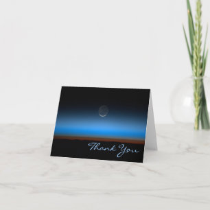 Carte De Remerciements Moon From Space Thank You