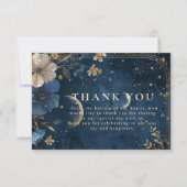 Carte De Remerciements Moonlit Starflower Wedding (Devant)