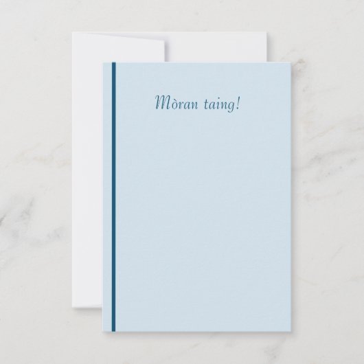 Carte De Remerciements Mòran taing le gaélique écossais vous remercient (Devant)