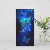 Carte De Remerciements Morpho Butterfly in the Dark Background (Debout devant)