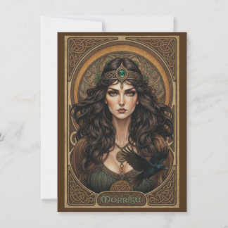 Carte De Remerciements Morrígu Celtic Goddess Art Flat Thank You Card