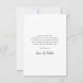 Carte De Remerciements Mors de cheval rustique en satin pour funérailles (Dos)