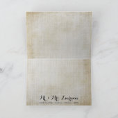 Carte De Remerciements Mot de Remerciement Broderie Rustique avec Lin Vie (Intérieur)