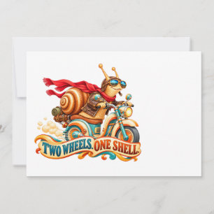 Carte De Remerciements Motard Escargot – Deux Roues Une Coquille