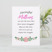 Carte De Remerciements Mother Gift Successful Mothers Are Not The Ones (Debout devant)
