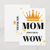 Carte De Remerciements Mothers Day Flat (Devant / Derrière)