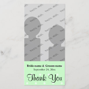 Carte De Remerciements Motif à point Polka vert Mint. Remerciements pour