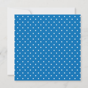 Carte De Remerciements Motif à pois sur fond bleu uni
