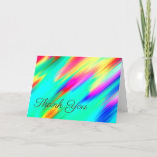 Carte De Remerciements Motif Abstrait multicolore coloré