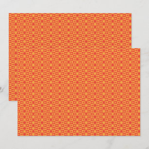 Carte De Remerciements Motif arrière - plan orangé et pêche