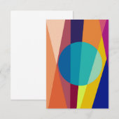 Carte De Remerciements motif Bauhaus (Devant / Derrière)