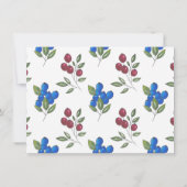 Carte De Remerciements Motif Bourgogne et bleuets (Dos)