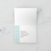 Carte de remerciements Motif Cercle Vintage turquo (Intérieur)