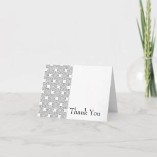 Carte de remerciements Motif circulaire vintage