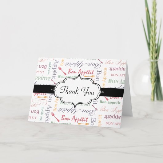 Carte De Remerciements Motif classique d'Appetit de fève (Devant)