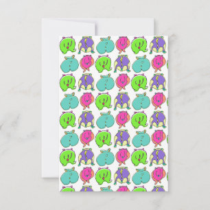 Carte De Remerciements Motif de boutons de hamster coloré