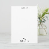 Carte De Remerciements Motif de chiens de fête d'anniversaire mignon (Debout devant)