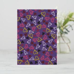Carte De Remerciements Motif de coeur 32