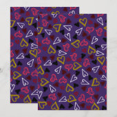 Carte De Remerciements Motif de coeur 32 (Devant / Derrière)