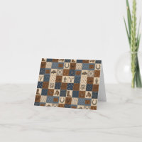 Motif de courtepointe patchwork Western vintage