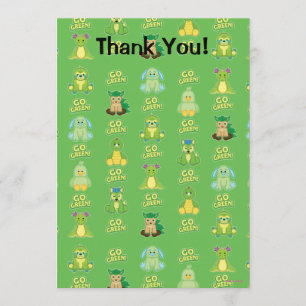 Carte De Remerciements Motif de devenez écolo de Webkinz