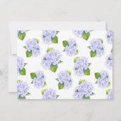 Carte De Remerciements Motif de fleurs d'aquarelle Hydrangea (Dos)
