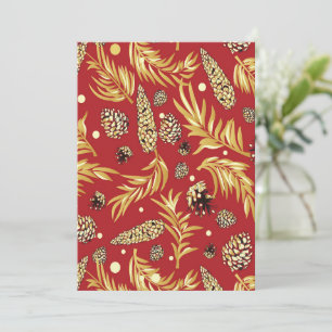 Carte De Remerciements Motif de Noël, Pine Snow 3