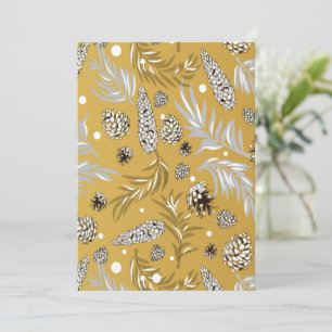 Carte De Remerciements Motif de Noël, Pine Snow 6