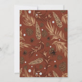 Carte De Remerciements Motif de Noël, Pine Snow 8 (Dos)