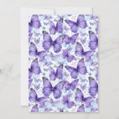 Carte de remerciements Motif de papillon violet La (Dos)
