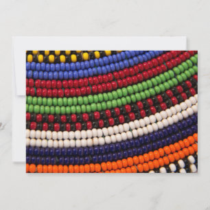 Carte De Remerciements Motif de perles tribales Massai