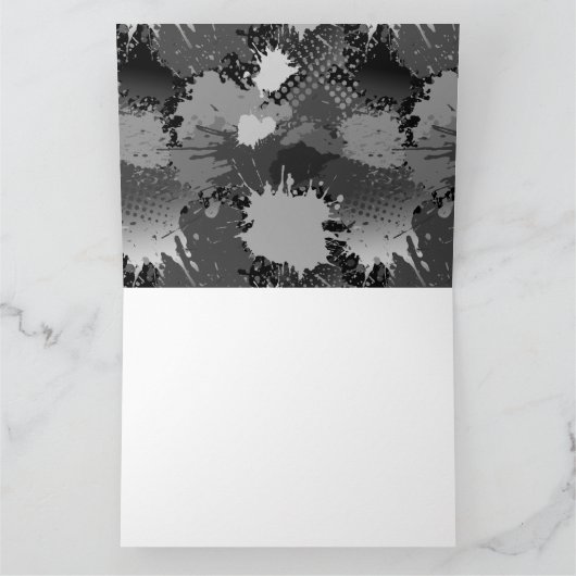 Carte De Remerciements Motif de projection de peinture 2 (Intérieur)