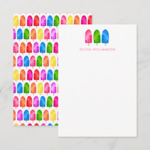 Carte De Remerciements Motif de sucette glacée colorée