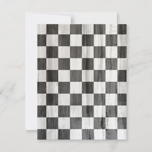 Carte De Remerciements Motif de vérification en bois (Devant)