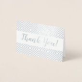 Carte de remerciements motif diamant (Devant)