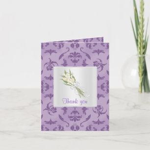 Carte de remerciements MOTIF EMBOSS PURPLE