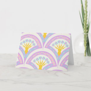 Carte De Remerciements Motif en coquille de couleur pastel