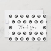 Carte De Remerciements Motif Et Message De Logo Professionnel Personnalis (Devant)