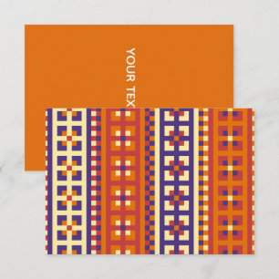 Carte De Remerciements Motif ethnique géométrique traditionnel